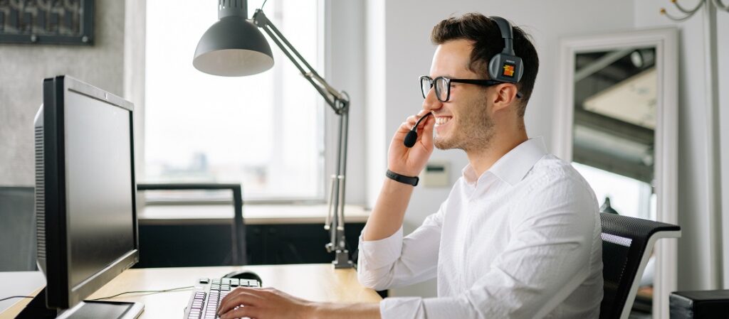 Photograph of IT support team member