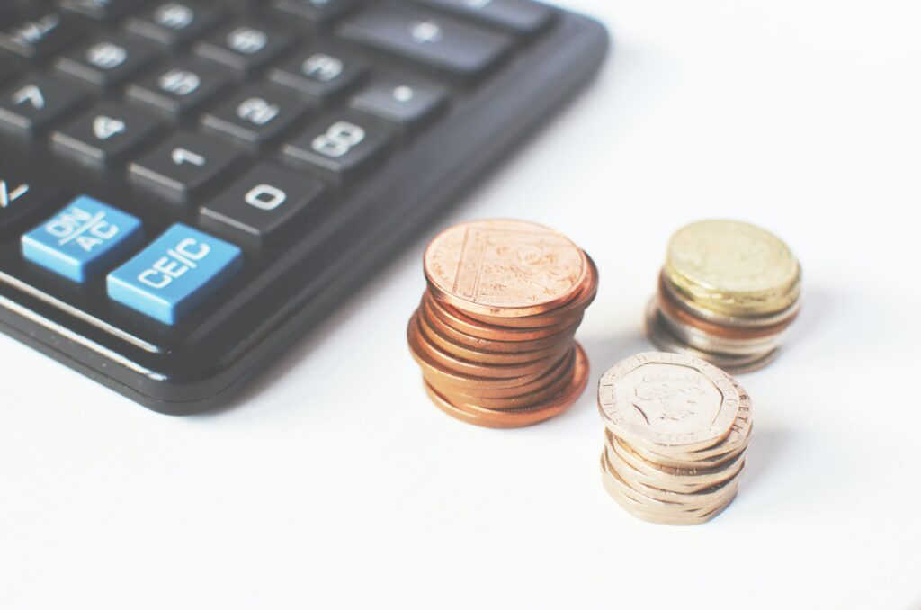 Coins and a calculator